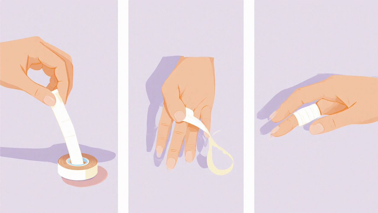 Kdy a jak aplikovat kinesiotaping na prsty (krok za krokem)