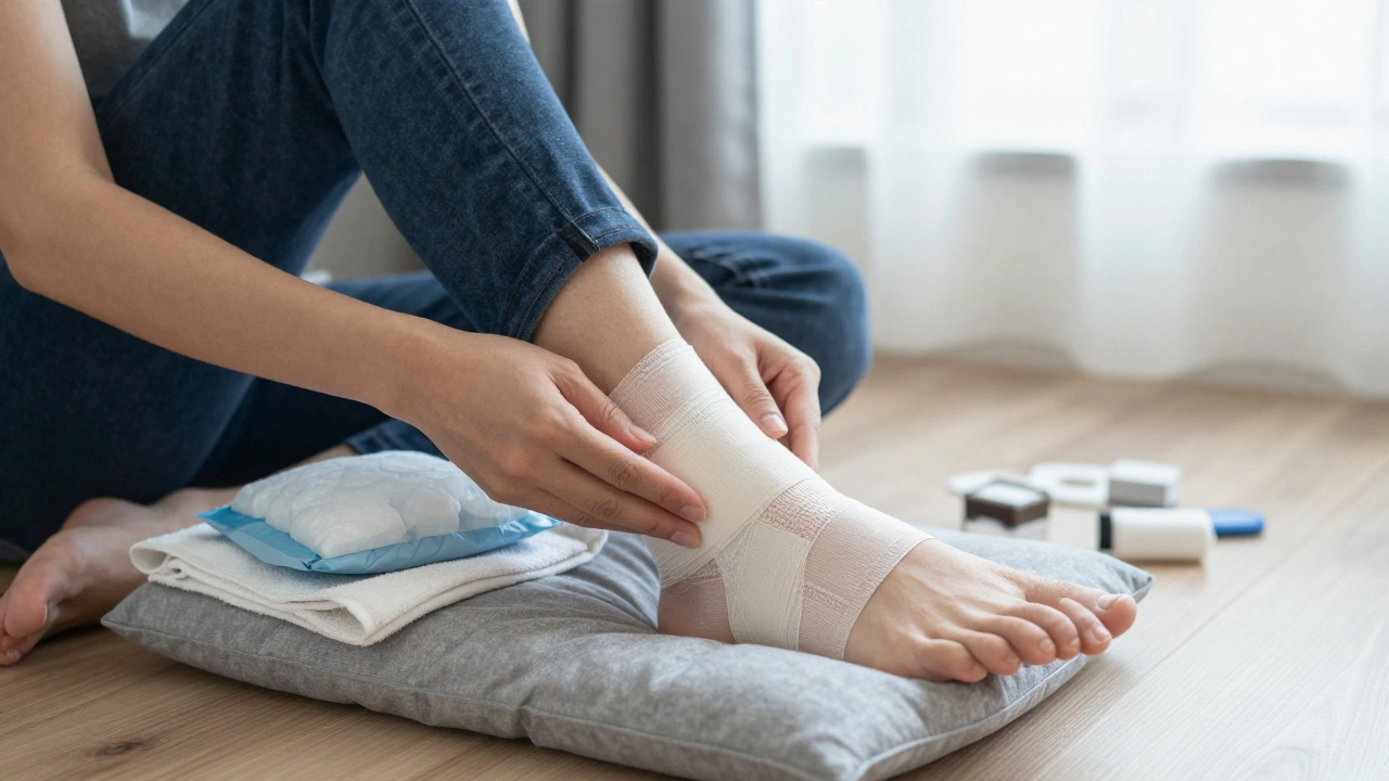 Co dělat s vyvrtnutým kotníkem? Praktický návod na první pomoc a tejpování
